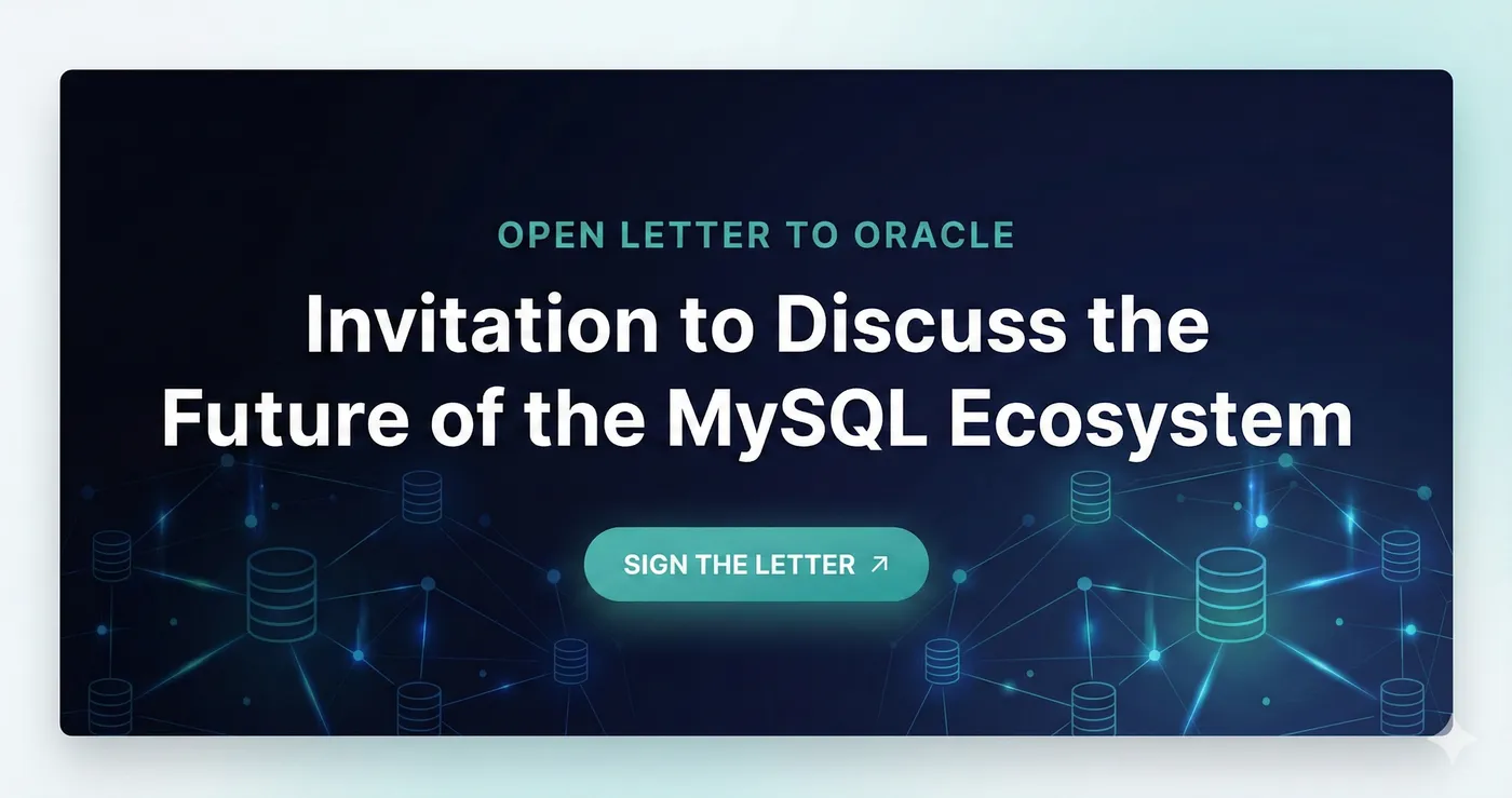 Open Letter Banner: Invitation to Discuss the Future of the MySQL Ecosystem